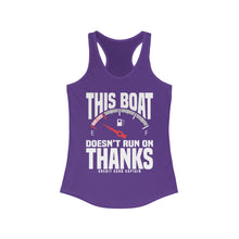 Load image into Gallery viewer, This Boat Doesn't Run on Thanks Funny Credit Card Captain Women's Racerback Tank