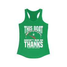 Load image into Gallery viewer, This Boat Doesn't Run on Thanks Funny Credit Card Captain Women's Racerback Tank