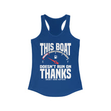 Load image into Gallery viewer, This Boat Doesn't Run on Thanks Funny Credit Card Captain Women's Racerback Tank