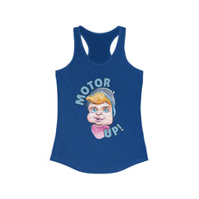 Load image into Gallery viewer, HayHay Says, "Motor Up!" Official Credit Card Captain Women's Racerback Tank