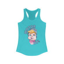 Load image into Gallery viewer, HayHay Says, "Motor Up!" Official Credit Card Captain Women's Racerback Tank
