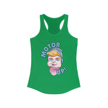 Load image into Gallery viewer, HayHay Says, "Motor Up!" Official Credit Card Captain Women's Racerback Tank