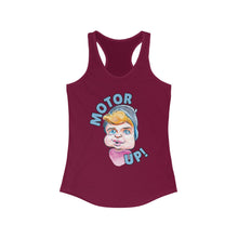 Load image into Gallery viewer, HayHay Says, "Motor Up!" Official Credit Card Captain Women's Racerback Tank