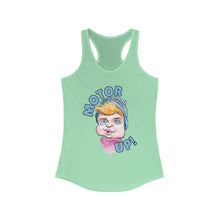Load image into Gallery viewer, HayHay Says, "Motor Up!" Official Credit Card Captain Women's Racerback Tank