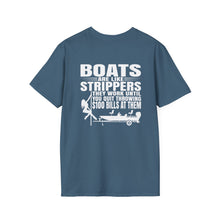 Load image into Gallery viewer, Boats Are Like Strippers Funny Official Credit Card Captain- Bass Boat Design Softstyle T-Shirt