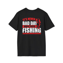 Load image into Gallery viewer, It's Never a Bad Day When You're Fishing Redfish Design Official CCC Softstyle T-Shirt