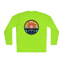 Load image into Gallery viewer, Sunset Under The Bridge Pontoon Dispensor Official Credit Card Captain Long Sleeve Tee