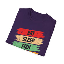 Load image into Gallery viewer, Eat, Sleep, Fish, Repeat Official Credit Card Captain Softstyle T-Shirt