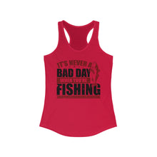 Load image into Gallery viewer, It's Never a Bad Day When You're Fishing Redfish Design Official CCC Women's Racerback Tank