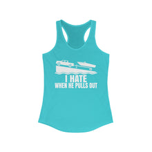 Load image into Gallery viewer, I Hate When He Pulls Out Official Credit Card Captain Funny Women's Racerback Tank