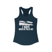 Load image into Gallery viewer, I Hate When He Pulls Out Official Credit Card Captain Funny Women's Racerback Tank