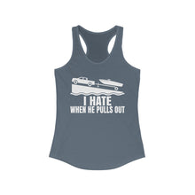Load image into Gallery viewer, I Hate When He Pulls Out Official Credit Card Captain Funny Women's Racerback Tank