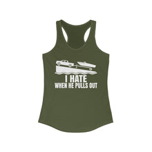 Load image into Gallery viewer, I Hate When He Pulls Out Official Credit Card Captain Funny Women's Racerback Tank