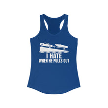 Load image into Gallery viewer, I Hate When He Pulls Out Official Credit Card Captain Funny Women's Racerback Tank