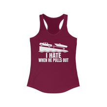 Load image into Gallery viewer, I Hate When He Pulls Out Official Credit Card Captain Funny Women's Racerback Tank