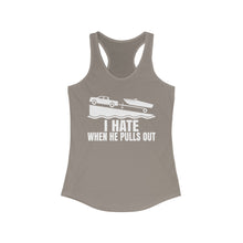 Load image into Gallery viewer, I Hate When He Pulls Out Official Credit Card Captain Funny Women's Racerback Tank