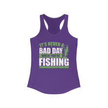 Load image into Gallery viewer, It's Never a Bad Day When You're Fishing Bass Design Official CCC Women's Racerback Tank