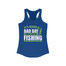 Load image into Gallery viewer, It's Never a Bad Day When You're Fishing Bass Design Official CCC Women's Racerback Tank