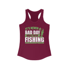 Load image into Gallery viewer, It's Never a Bad Day When You're Fishing Bass Design Official CCC Women's Racerback Tank