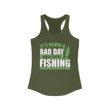 Load image into Gallery viewer, It's Never a Bad Day When You're Fishing Bass Design Official CCC Women's Racerback Tank