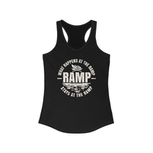 Load image into Gallery viewer, What Happens at the Ramp Stays at the Ramp Official CCC Funny Women's Ideal Racerback Tank