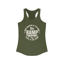 Load image into Gallery viewer, What Happens at the Ramp Stays at the Ramp Official CCC Funny Women's Ideal Racerback Tank