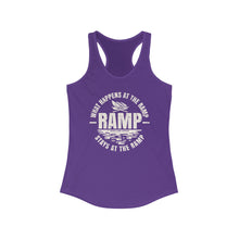 Load image into Gallery viewer, What Happens at the Ramp Stays at the Ramp Official CCC Funny Women's Ideal Racerback Tank