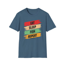 Load image into Gallery viewer, Eat, Sleep, Fish, Repeat Official Credit Card Captain Softstyle T-Shirt
