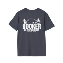 Load image into Gallery viewer, I'm a Hooker on the Weekends Marlin Design Funny Credit Card Captain Softstyle T-Shirt