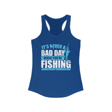 Load image into Gallery viewer, It's Never a Bad Day When You're Fishing Marlin Design Official CCC Women's Racerback Tank