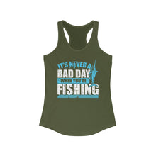 Load image into Gallery viewer, It's Never a Bad Day When You're Fishing Marlin Design Official CCC Women's Racerback Tank
