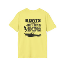 Load image into Gallery viewer, Boats Are Like Strippers Funny Official Credit Card Captain- T-Top Design Softstyle T-Shirt