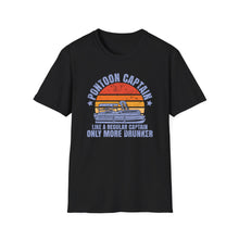 Load image into Gallery viewer, Pontoon Captain, Like a Regular Captain Only More Drunker Funny Credit Card Captain Softstyle T-Shirt