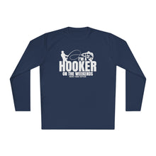 Load image into Gallery viewer, I'm a Hooker on the Weekends Redfish Design Funny Credit Card Captain Long Sleeve Tee