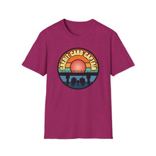 Load image into Gallery viewer, Sunset Under The Bridge Pontoon Dispensor Official Credit Card Captain Softstyle T-Shirt