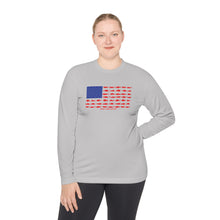 Load image into Gallery viewer, American Flag Fishing Long Sleeve Tee