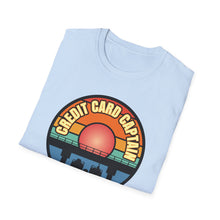 Load image into Gallery viewer, Sunset Under The Bridge Pontoon Dispensor Official Credit Card Captain Softstyle T-Shirt