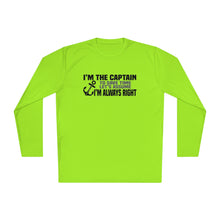 Load image into Gallery viewer, I&#39;m the Captain, I&#39;m Always Right Funny Official Credit Card Captain Long Sleeve Tee
