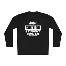 Load image into Gallery viewer, CAUTION! Student Boater! Official Credit Card Captain Funny Lightweight Long Sleeve Tee
