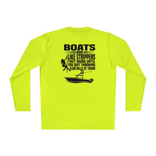 Load image into Gallery viewer, Boats Are Like Strippers Funny Official Credit Card Captain- Center Console Design with Rigging Long Sleeve Tee
