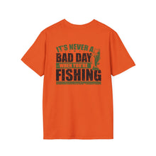 Load image into Gallery viewer, It&#39;s Never a Bad Day When You&#39;re Fishing Bass Design Official CCC Softstyle T-Shirt
