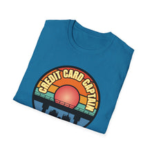 Load image into Gallery viewer, Sunset Under The Bridge Pontoon Dispensor Official Credit Card Captain Softstyle T-Shirt
