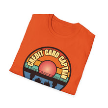 Load image into Gallery viewer, Sunset Under The Bridge Pontoon Dispensor Official Credit Card Captain Softstyle T-Shirt
