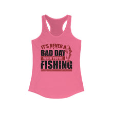 Load image into Gallery viewer, It&#39;s Never a Bad Day When You&#39;re Fishing Redfish Design Official CCC Women&#39;s Racerback Tank
