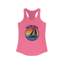 Load image into Gallery viewer, Feeling Nauti Sailboat Official Credit Card Captain Women&#39;s Racerback Tank
