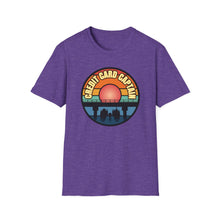 Load image into Gallery viewer, Sunset Under The Bridge Pontoon Dispensor Official Credit Card Captain Softstyle T-Shirt
