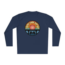 Load image into Gallery viewer, Sunset Under The Bridge Pontoon Dispensor Official Credit Card Captain Long Sleeve Tee
