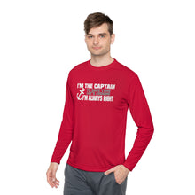 Load image into Gallery viewer, I&#39;m the Captain, I&#39;m Always Right Funny Official Credit Card Captain Long Sleeve Tee
