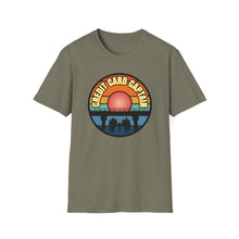 Load image into Gallery viewer, Sunset Under The Bridge Pontoon Dispensor Official Credit Card Captain Softstyle T-Shirt
