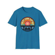 Load image into Gallery viewer, Sunset Under The Bridge Pontoon Dispensor Official Credit Card Captain Softstyle T-Shirt
